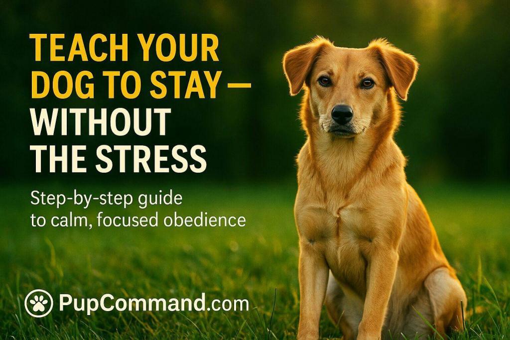 how to teach a dog to stay in one place using positive reinforcement