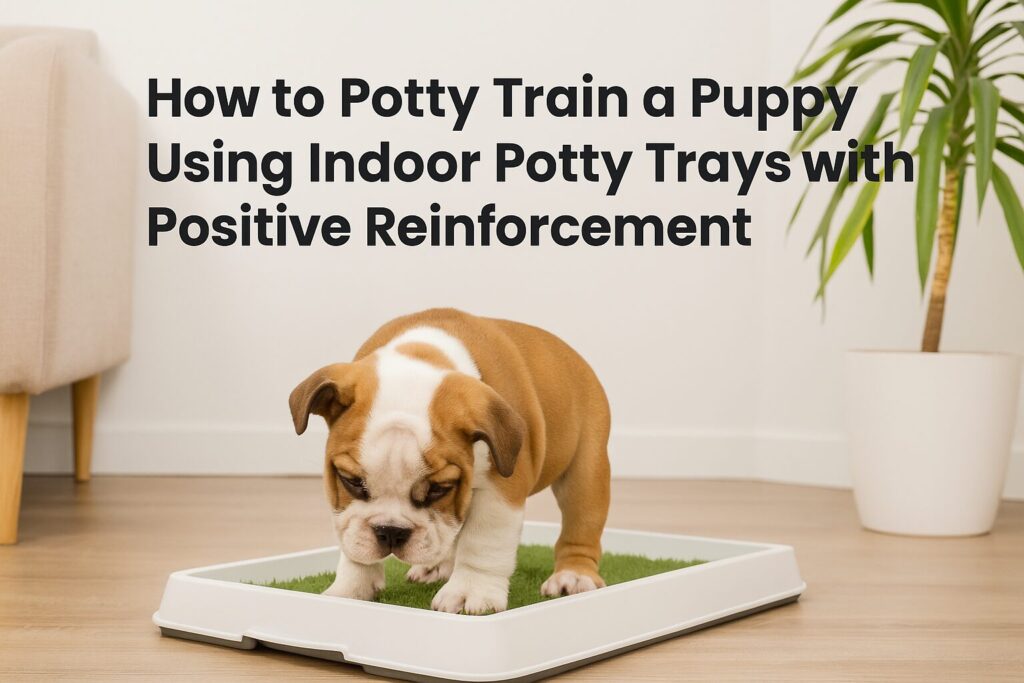 Learn how to potty train a puppy indoors using potty trays and positive reinforcement. Step-by-step guide for clean, stress-free house training.