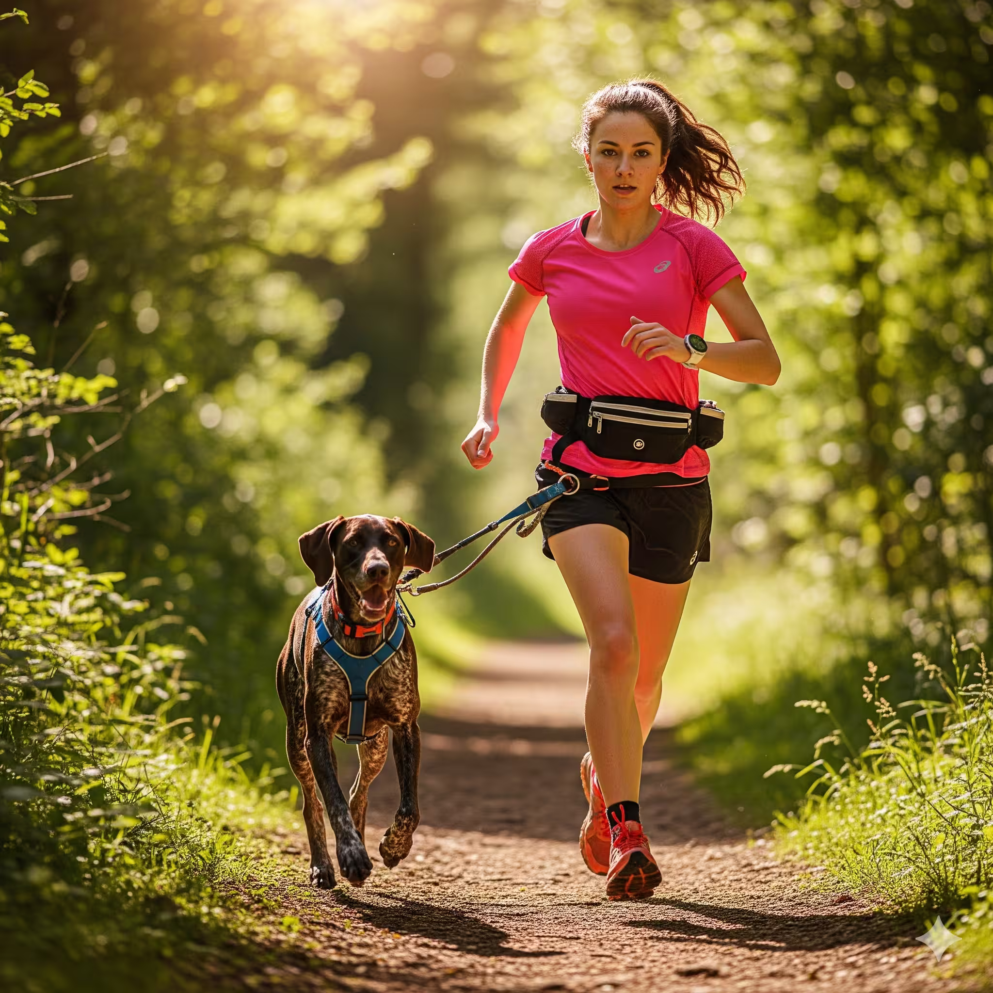 Canicross with a dog